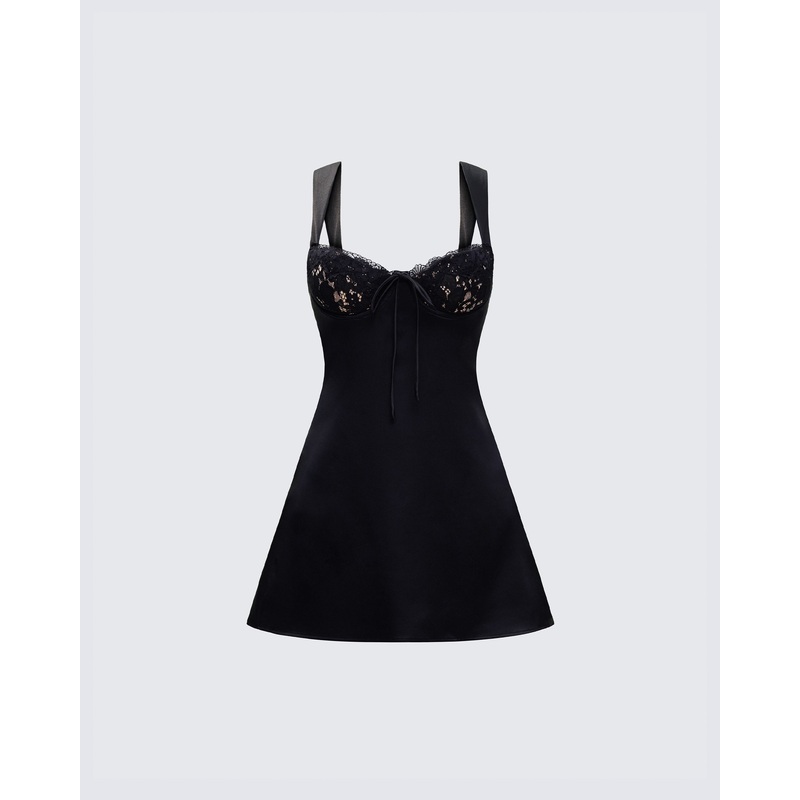 Mabel Black Mini Dress