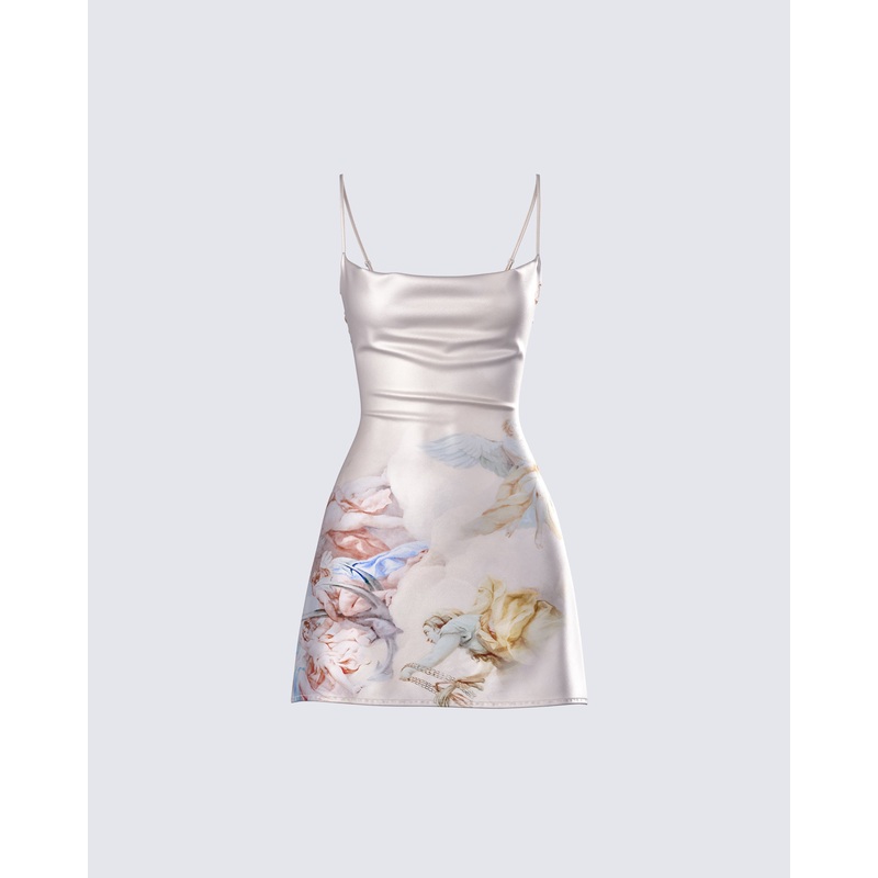 Melody Renaissance Print Mini Dress