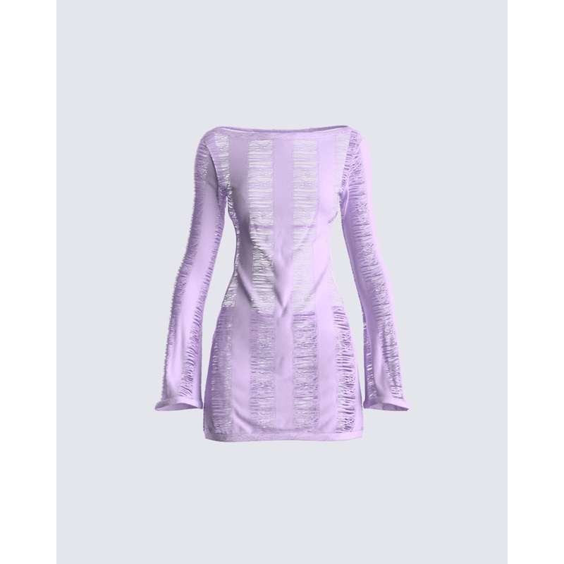 Mindy Lavender Mini Dress