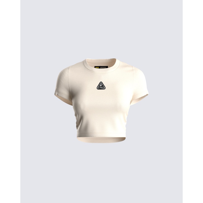 Ronny Brown Logo Knit Top