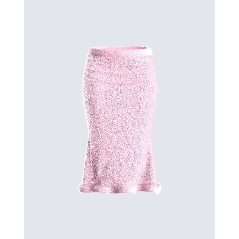 Senga Pink Sweater Midi Skirt