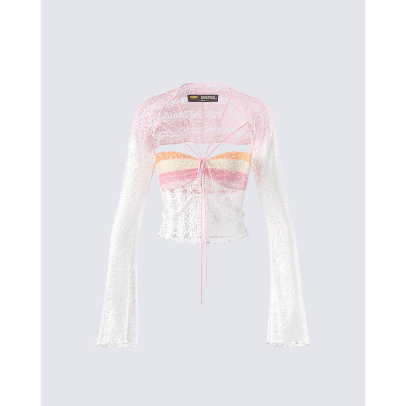 Vanessa Pink Sequin Knit Top