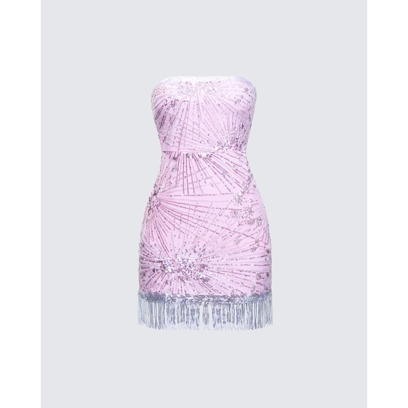 Jocelyn Pink Sequin Mini Dress