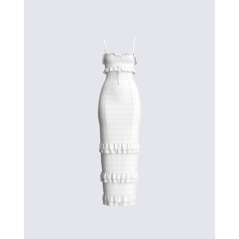 Juniper White Eyelet Maxi Dress