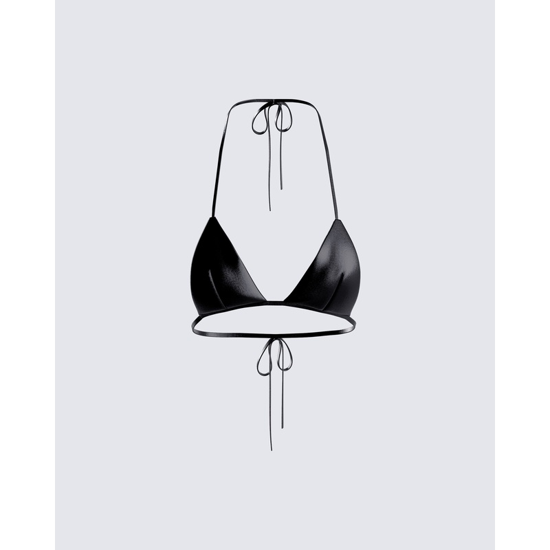 Kaito Black Triangle Bralette Top