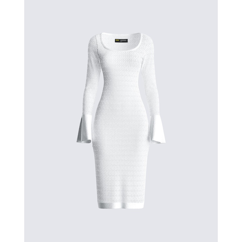 Letitia Ivory Sweater Midi Dress
