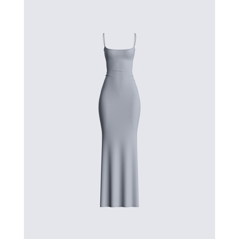 Lilibet Grey Maxi Dress
