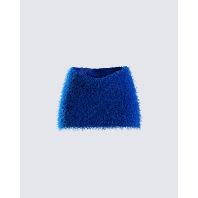 Sierra Blue Fuzzy Skirt