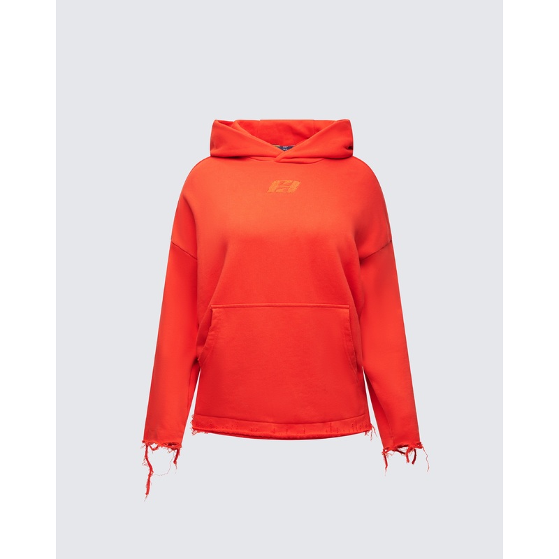 Aaralyn Red Distressed Hoodie