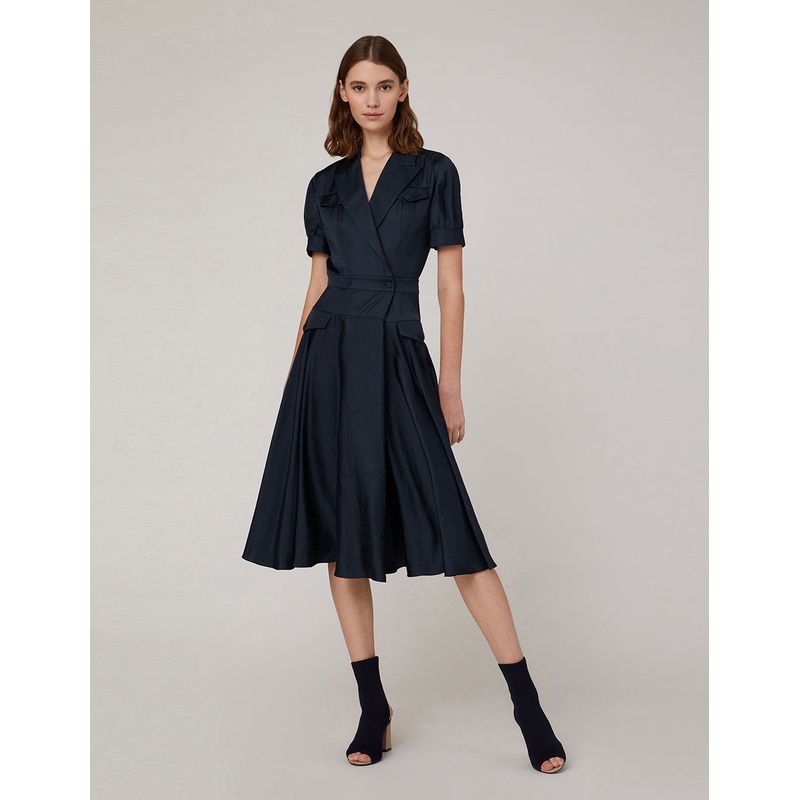 Flared Skirt Short Sleeve Dress