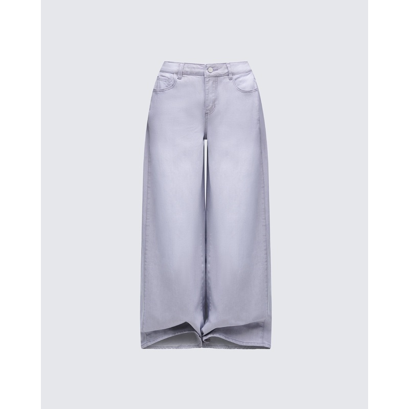Lysandra Washed Grey Pleat Inset Jean