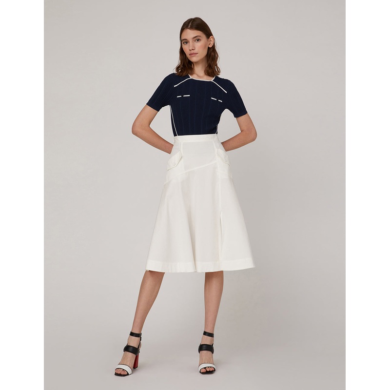 Square neck knitted top