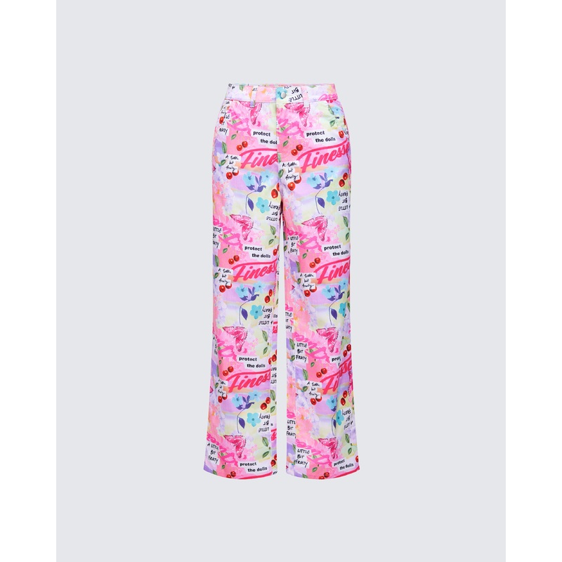 Tove Multi Printed Twill Pant