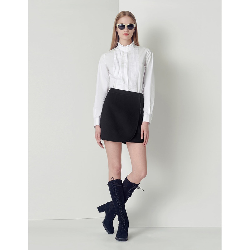 Black slim mini skirt