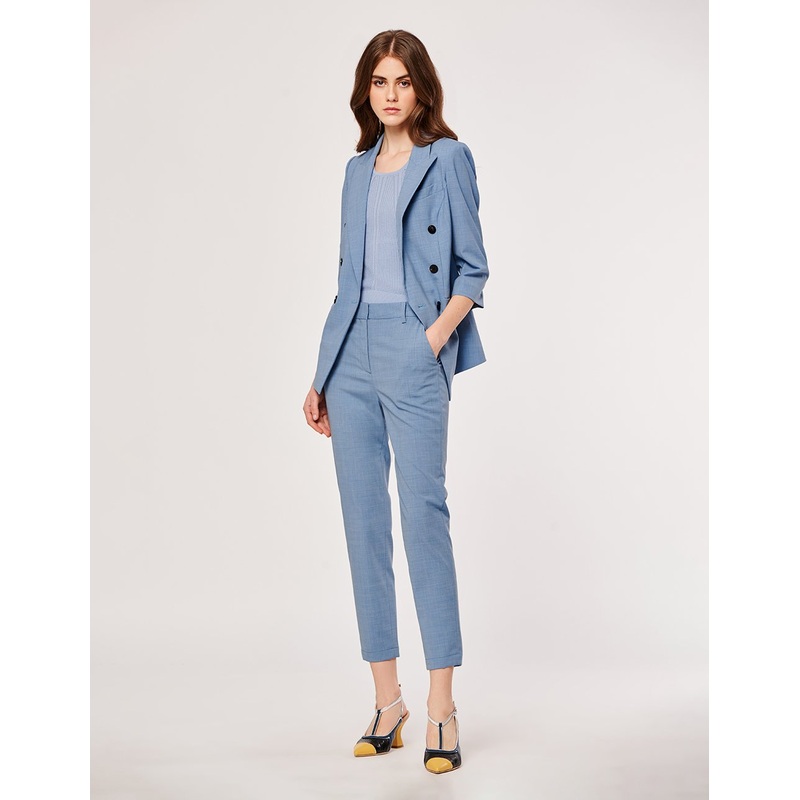 Classic Crop Leg Slim Fit Trousers