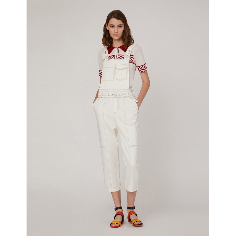 CONTRAST STITCH JUMPSUIT