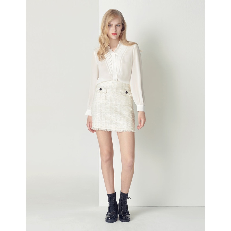 Off-white tassel multi-pocket mini skirt