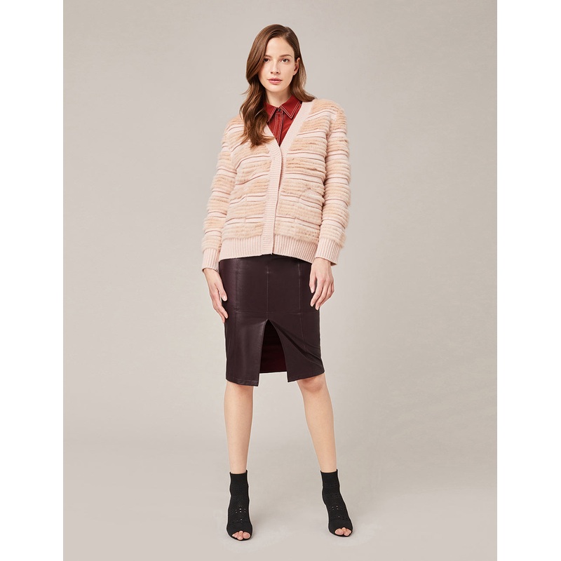 Spliced Knit Cardigan