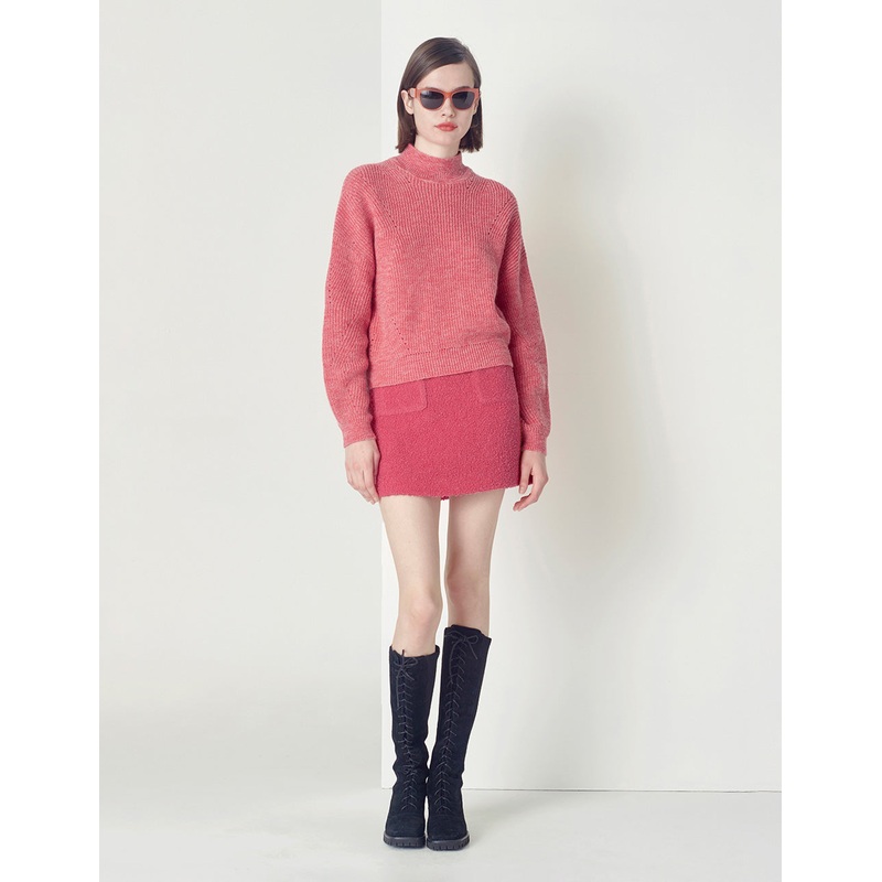 sweet peach pink A-line mini skirt