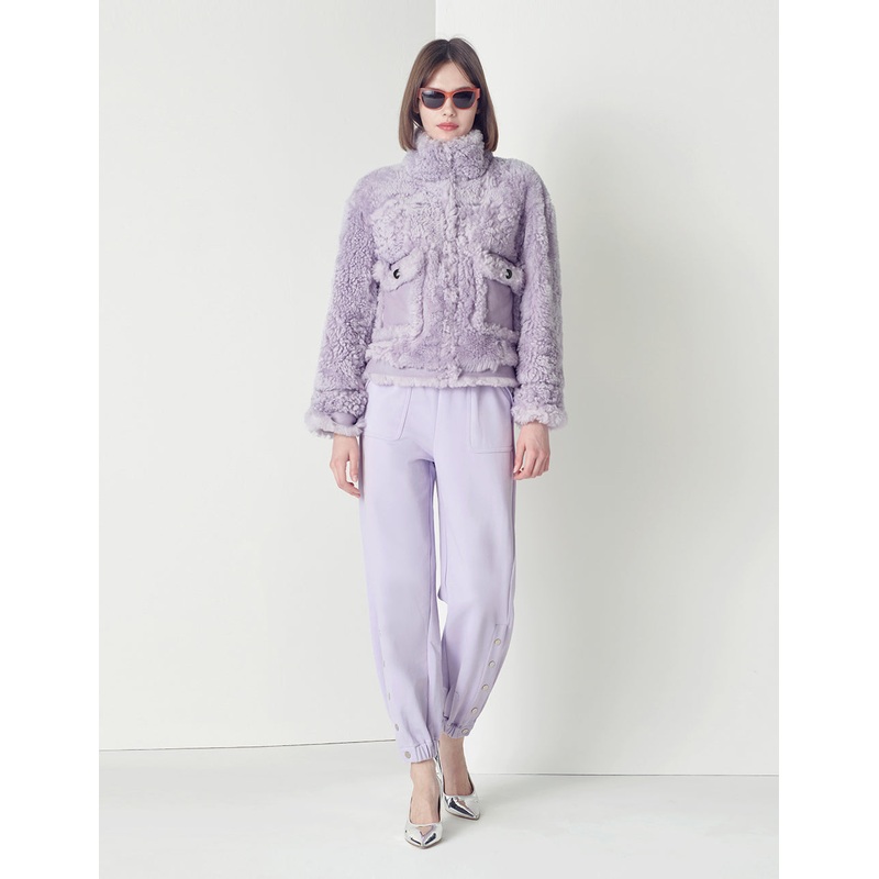 Taro Purple Trousers Slit Casual Sweatpants