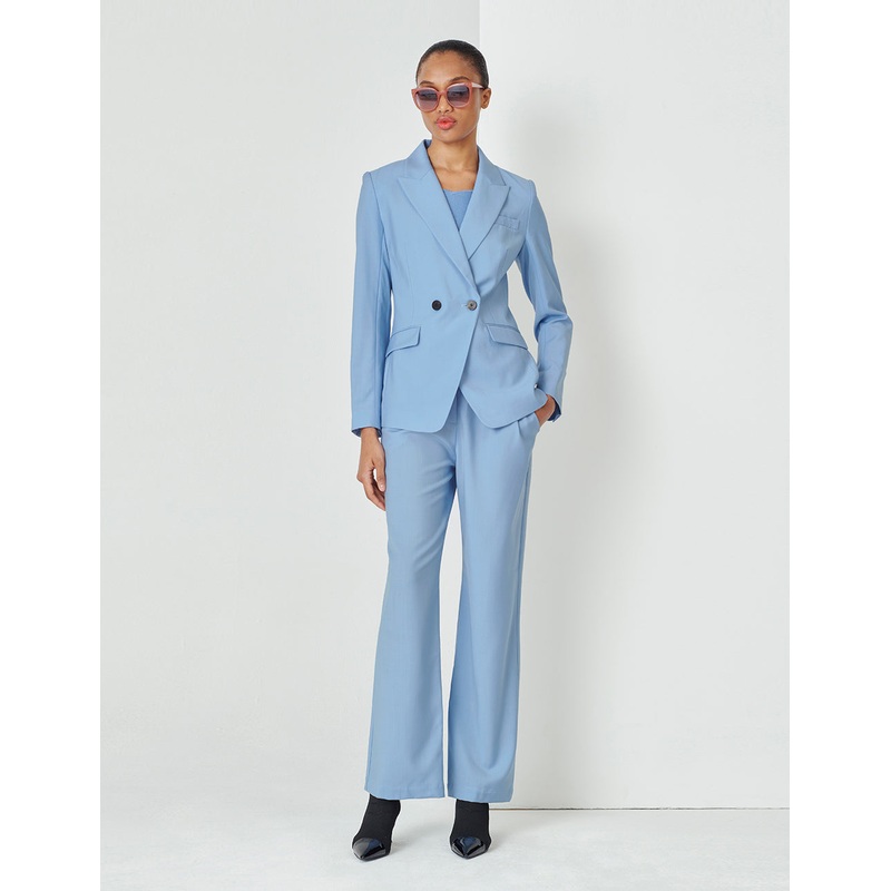 Light Blue Classic Suit Pants
