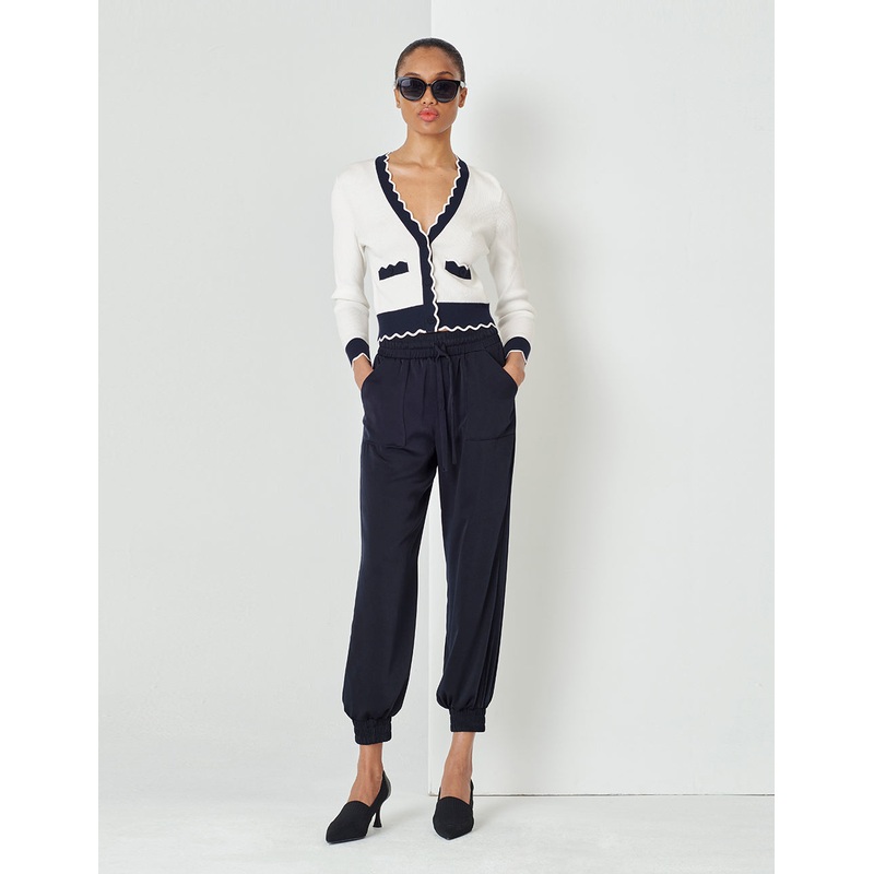 Midnight Blue Loose-Fit Jogging Pants