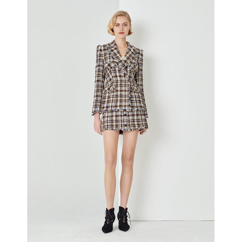 Tweed A-Line With Tassel Mini Skirt