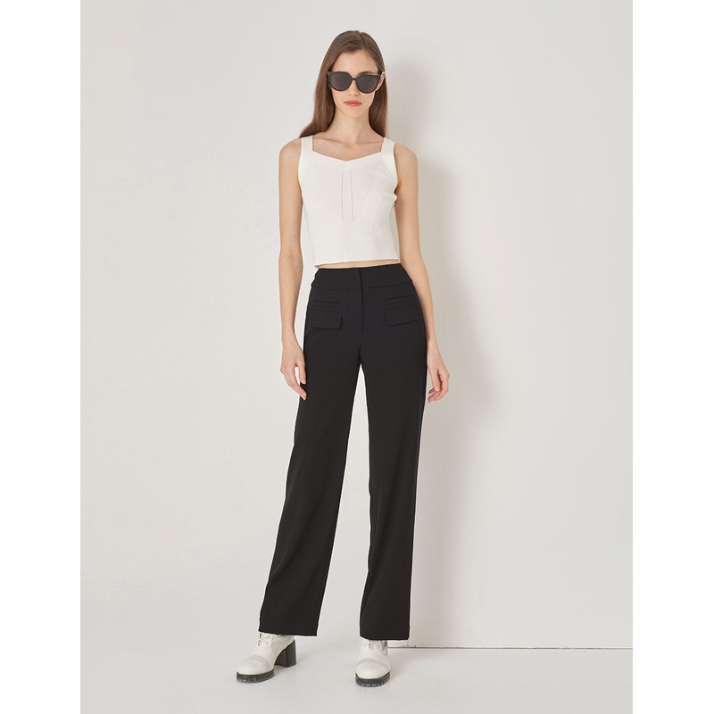 Diamond Collar Knit Tank Top