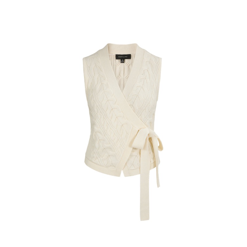 Off-White Cross Tie Wool Vest