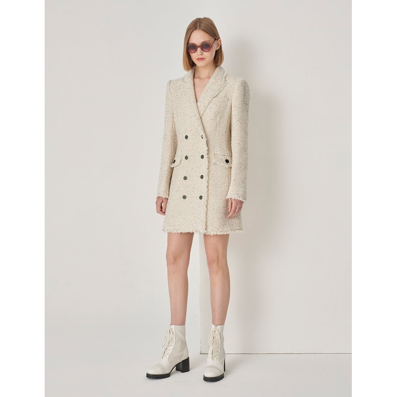 Pistol Lapel Mid-Length Blazer