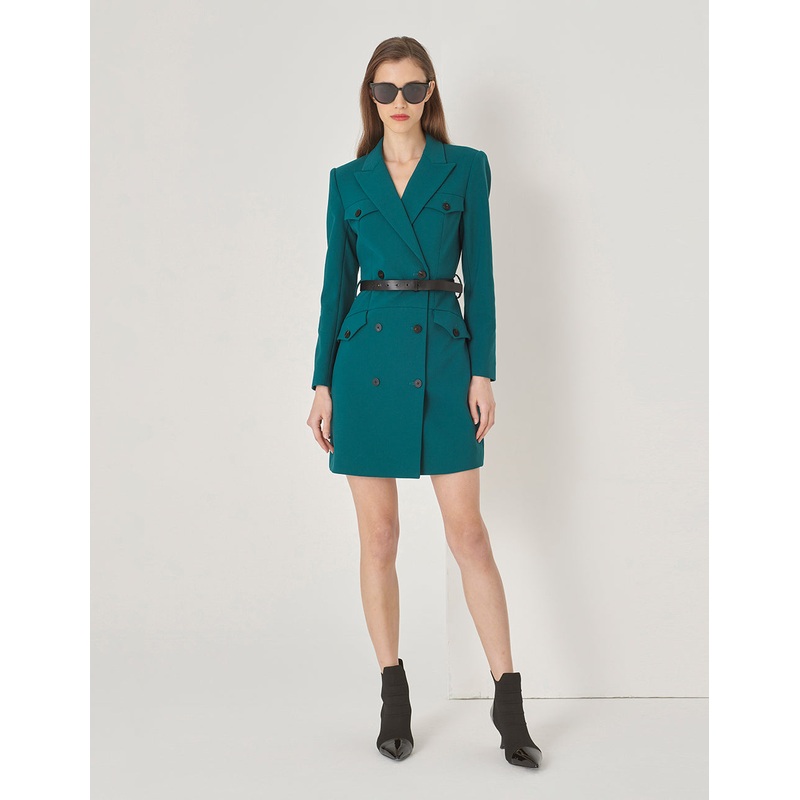 Straight Double-Breasted Blazer