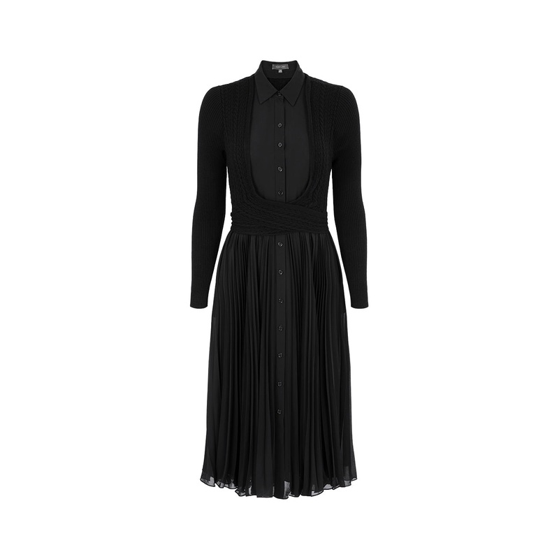 Black Shirt Needle Dress