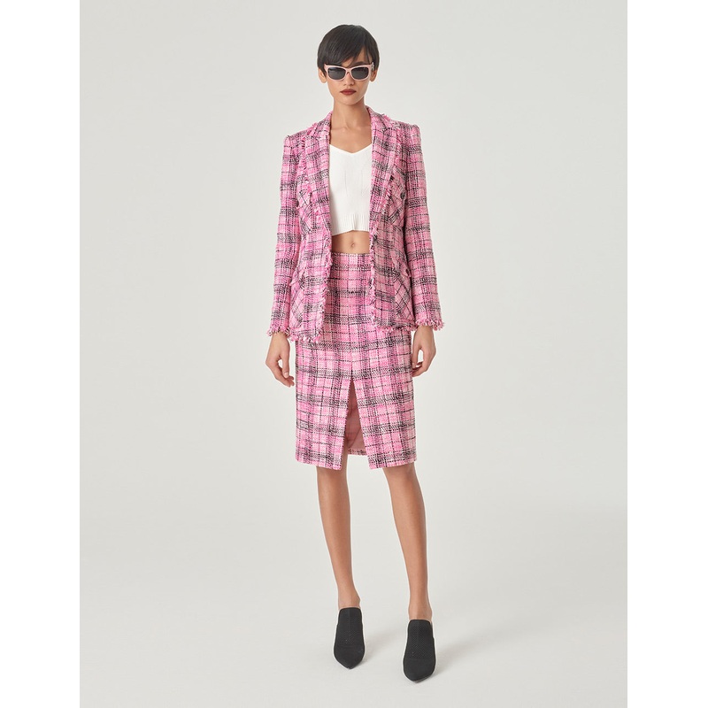 Checked Tweed Blazer