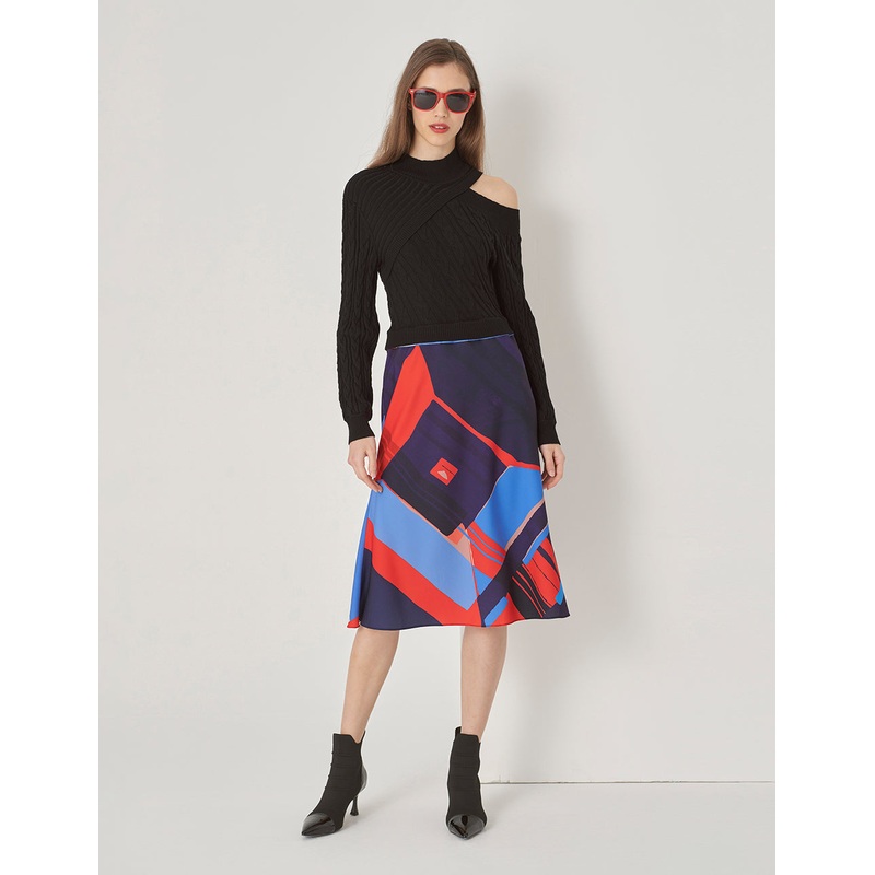 Hollow Shoulder Fishtail Dress