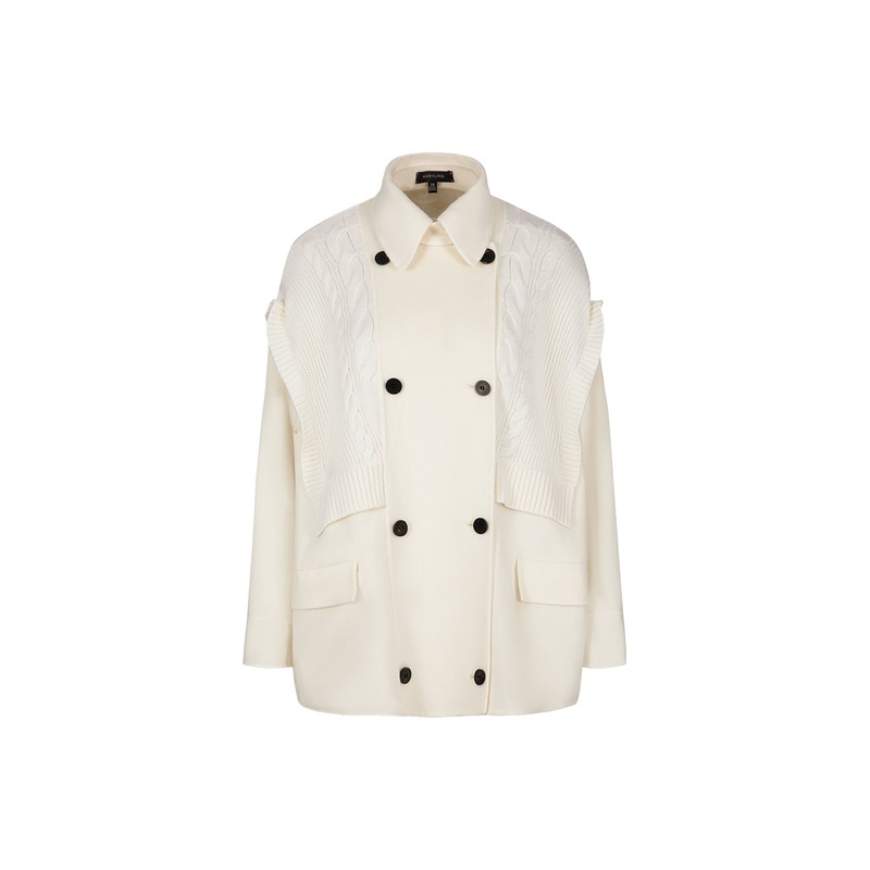 Off-White Woollen Stitch Double-Faced Woollen Jacket