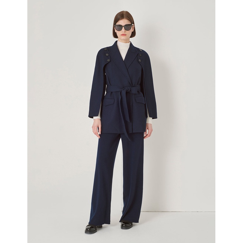 Peak Lapel Double-Sided Woolen Jacket