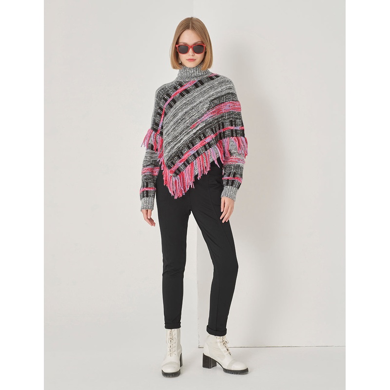 Shawl Style Knitted Jumper