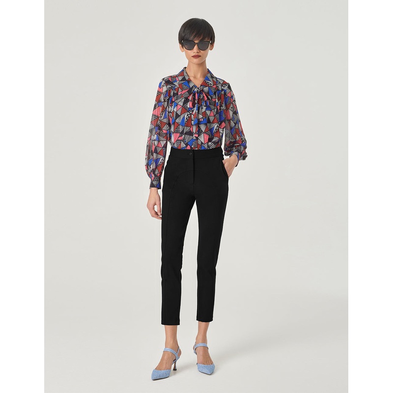 Strappy Printed Blouse