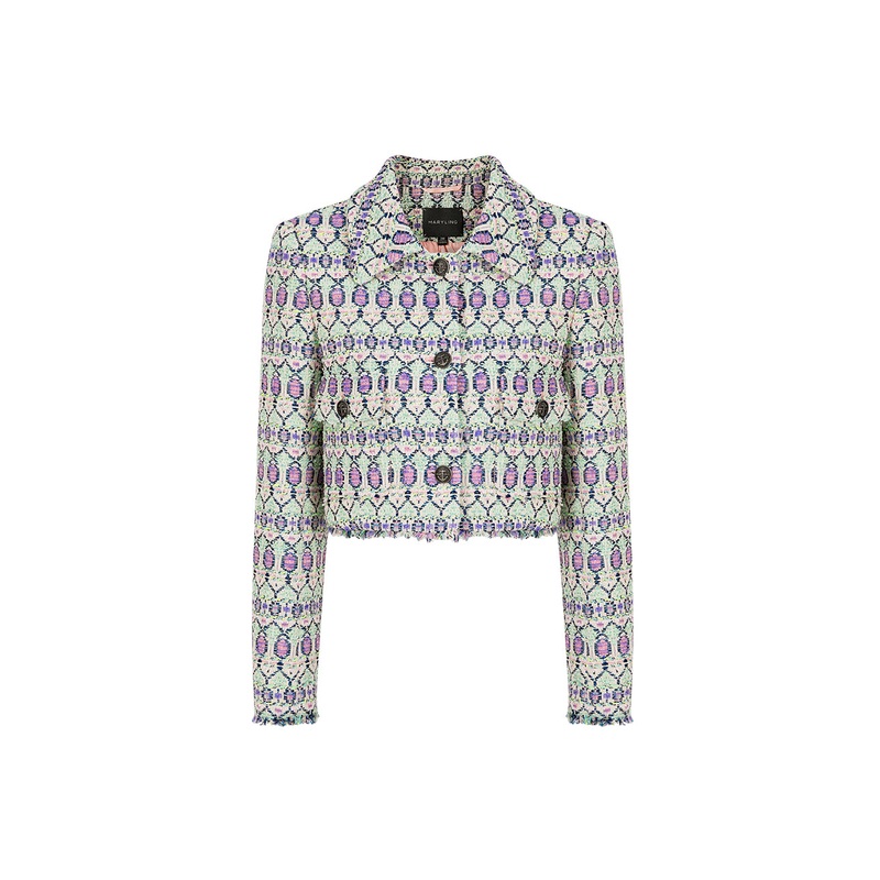 Tweed Fringed Short Blazer