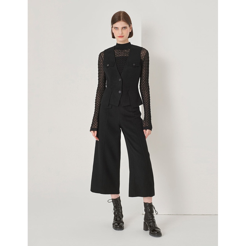 V-Neck Double-Sided Woolen Vest