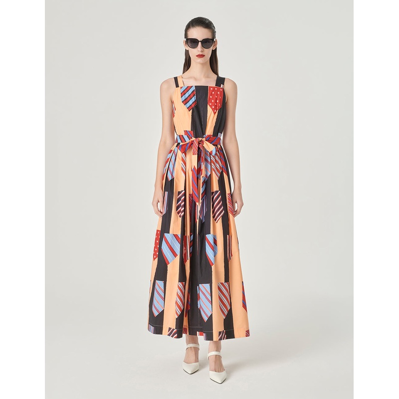 H-Shaped Vest Printed Dress