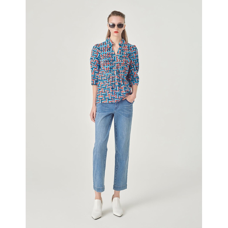 Plaid A-Line Loose Top