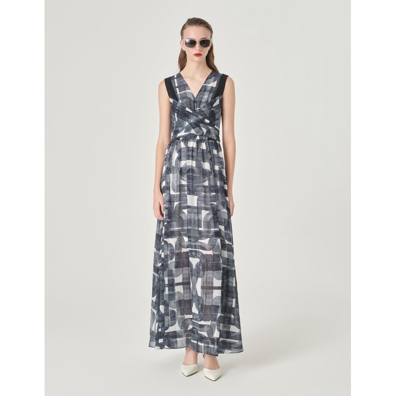 Sleeveless Printed Dress