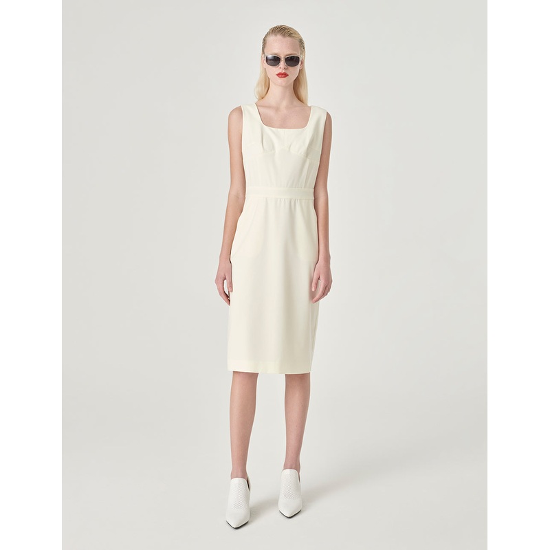 U-Neck Sleeveless Empire Waist Dress