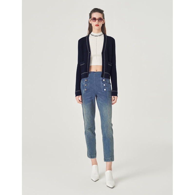 V-Neck Knitted Cardigan