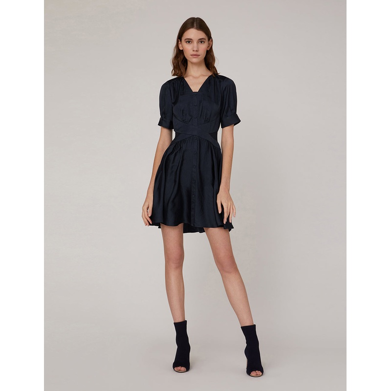 V-shaped neckline dress