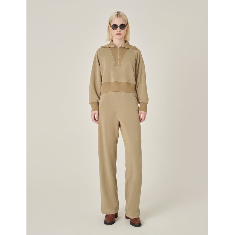 Camel Loose Straight Trousers
