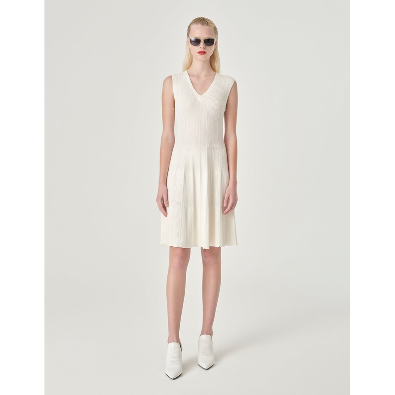 V-Neck Sleeveless Knit Dress