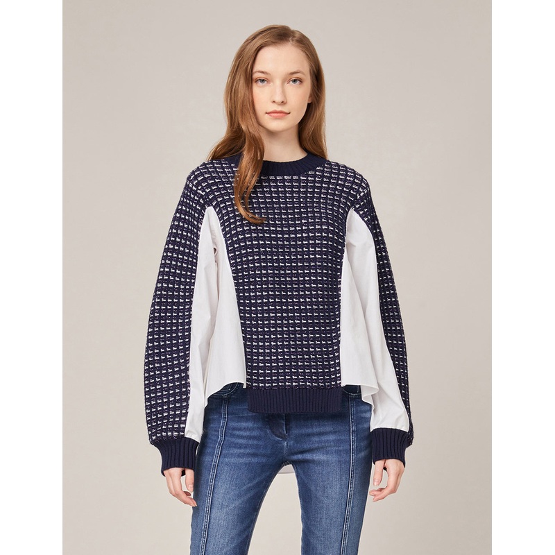 HYBRID KNITTED PULLOVER