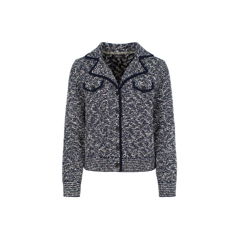 Lapel Long Sleeve Wool Knitted Cardigan